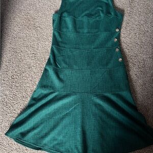 Enfocus Studio Teal Midi Dress with Button Detail